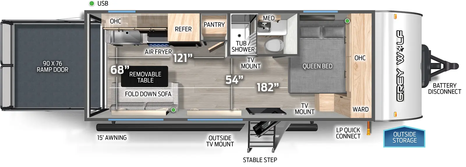 Grey Wolf 18RR Floorplan